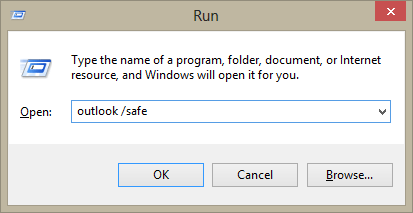 以安全模式运行Outlook
