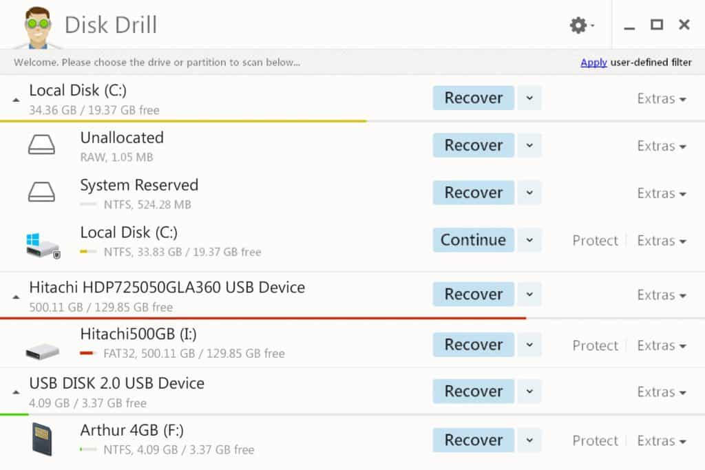 Disk Drill 欧宝app官网登录Data Recovery界面