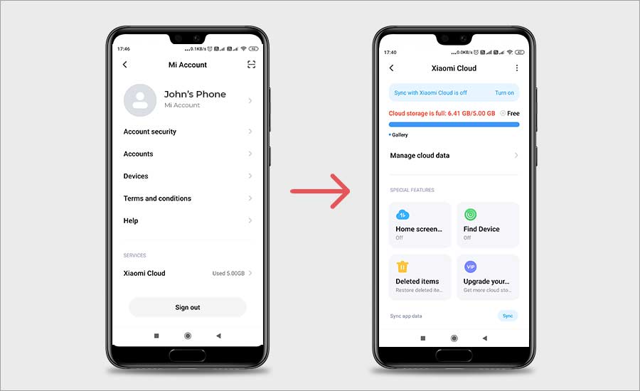Android小米手机云备份