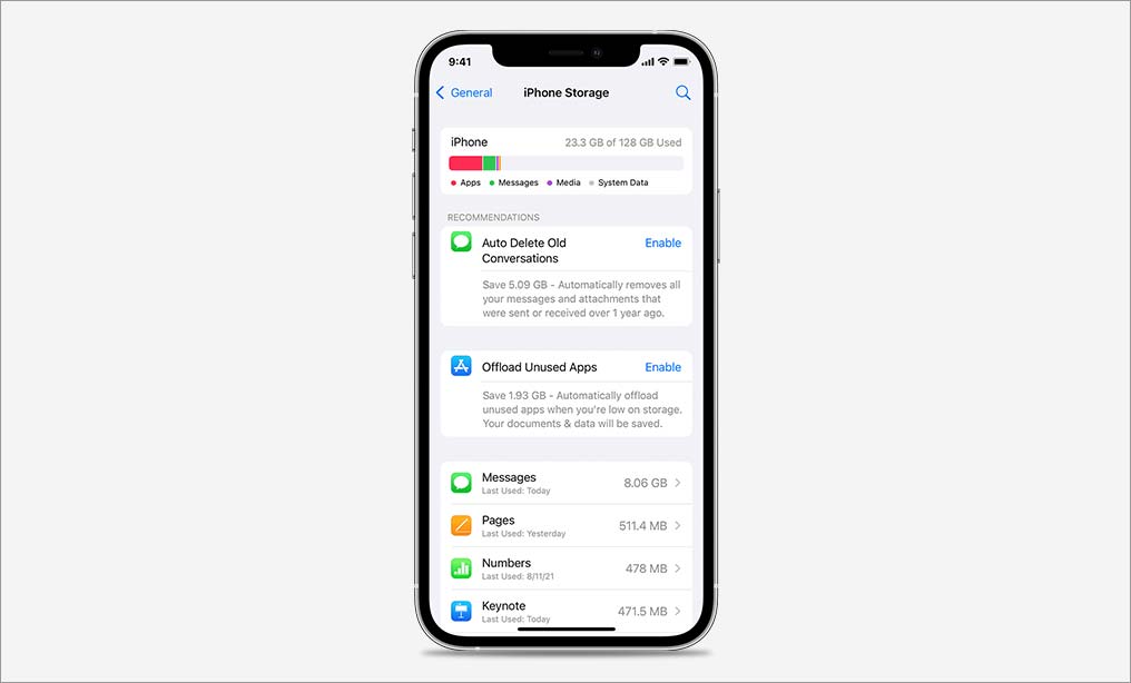 从iPhone存储中删除应用程序