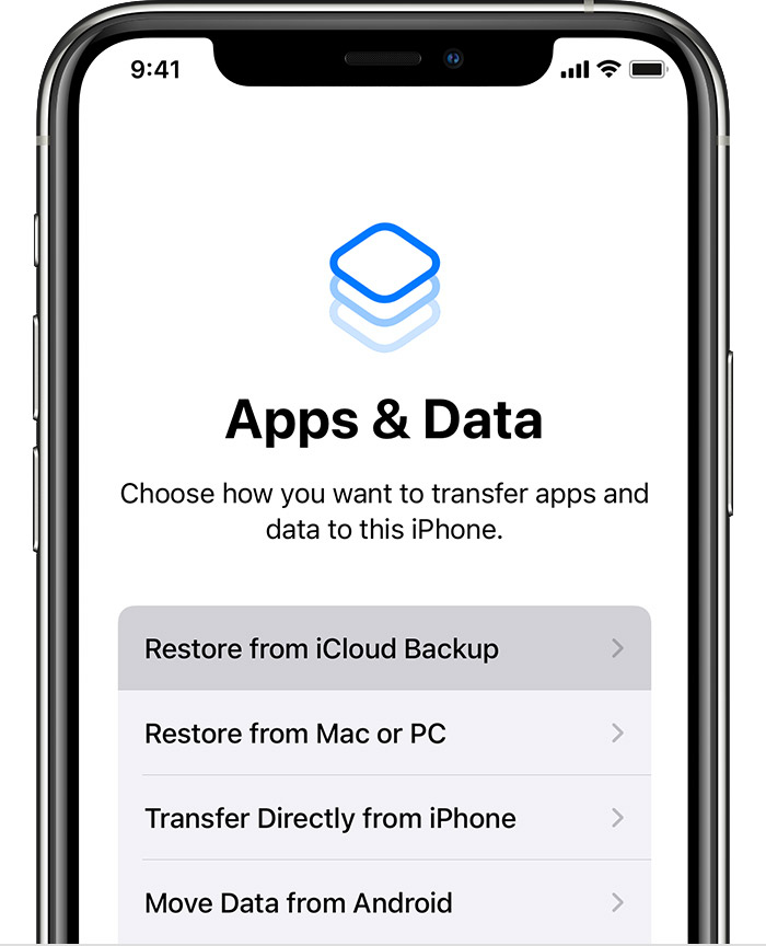 从iphone上的iCloud备份恢复