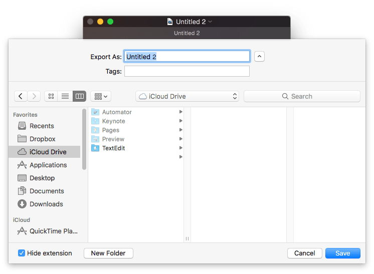 esportare la registrazione QuickTime疗养