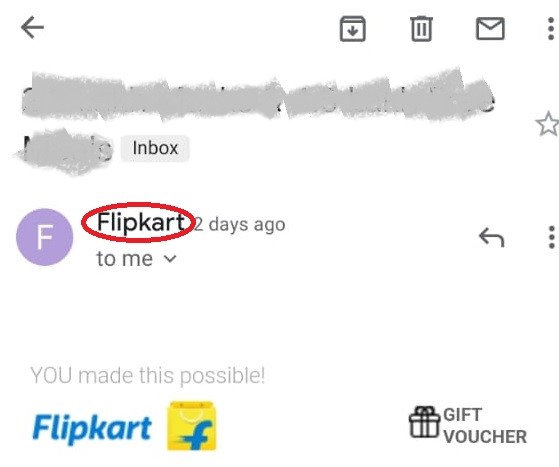 在Gmail移动应用程序上查看的电子邮件项目