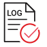 Protokollbericht anzeigen and specichern icon