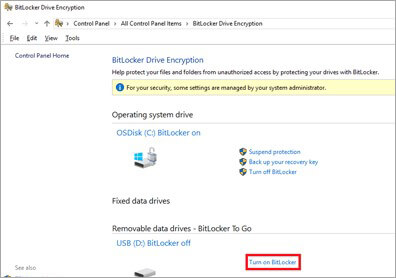 打开外置硬盘的bitlocker