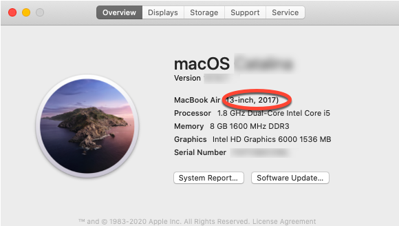 检查MAC型号