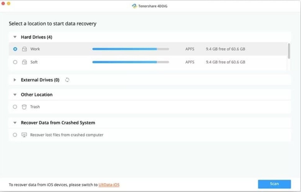 Tenorshare 4DDiG Mac数欧宝app官网登录据恢复