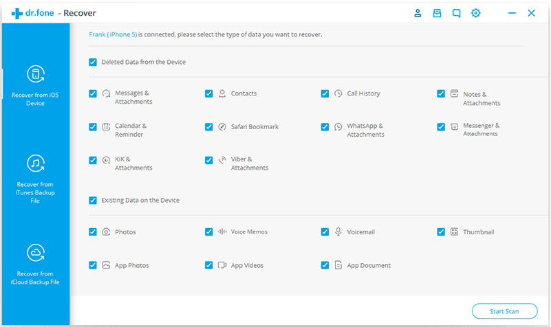 Wondershare Dr Fone iOS截图