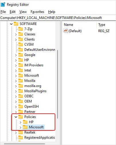 展开策略,然后单击Microsoft