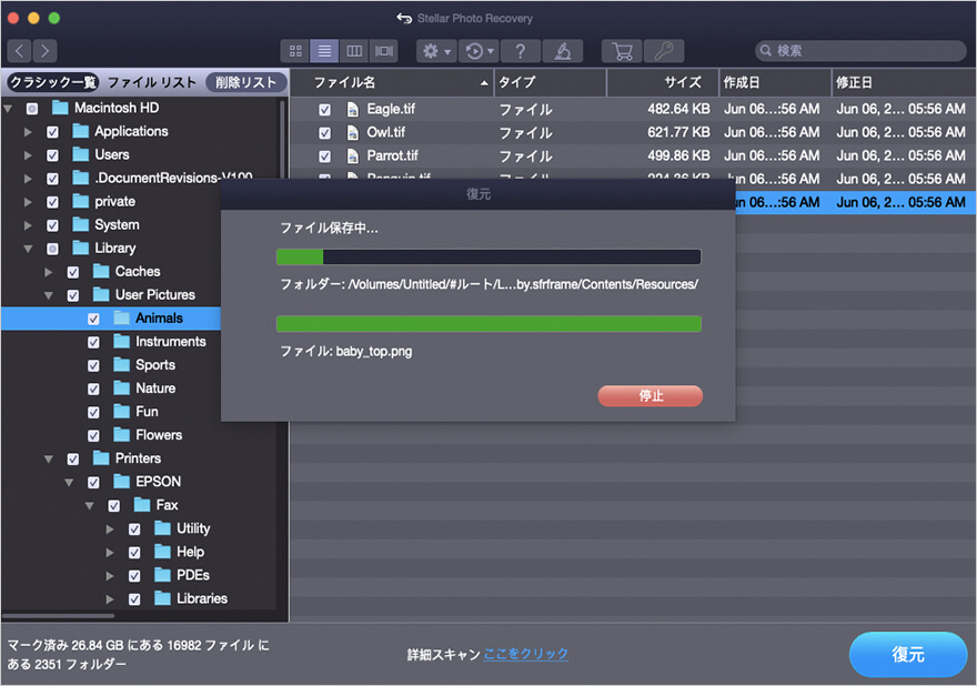 プレビュ,と復元