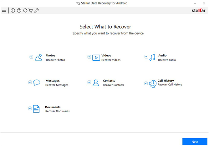 Select What to Recover