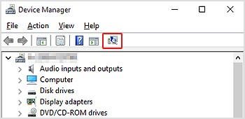 Botón para Buscar cambios en el硬件