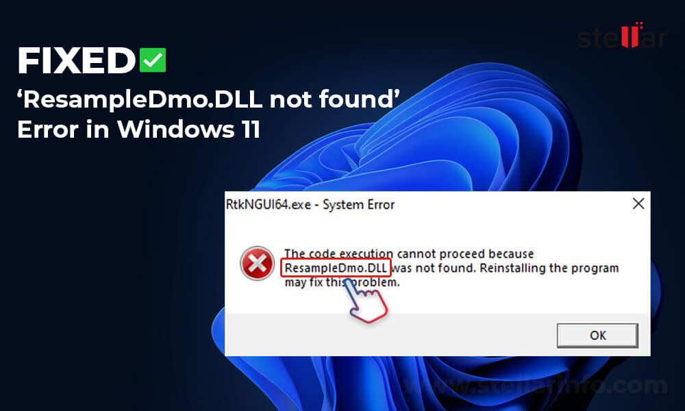 修复-“Resampledmo.dll not found”错误在Windows 11
