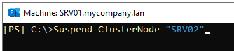 Suspend-ClusterNode