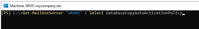 选择DatabaseCopyAutoActivationPolicy