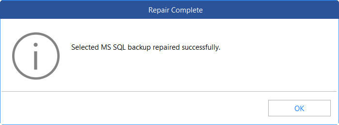 修复完成星修复MS SQL软件