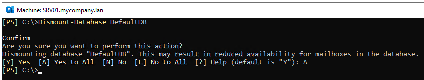 Dismount-Database