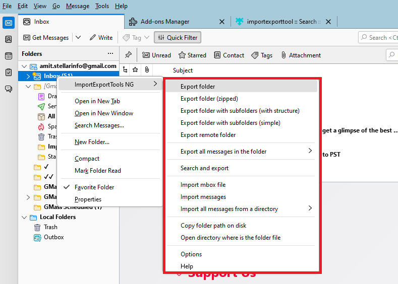 选择“ImportExportTools NG”