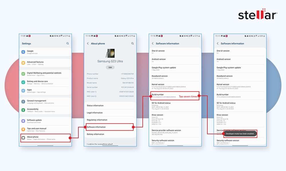 enable developer option