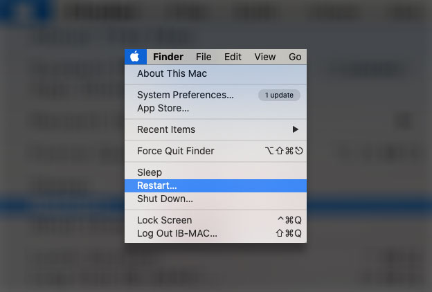 步骤1重启macos