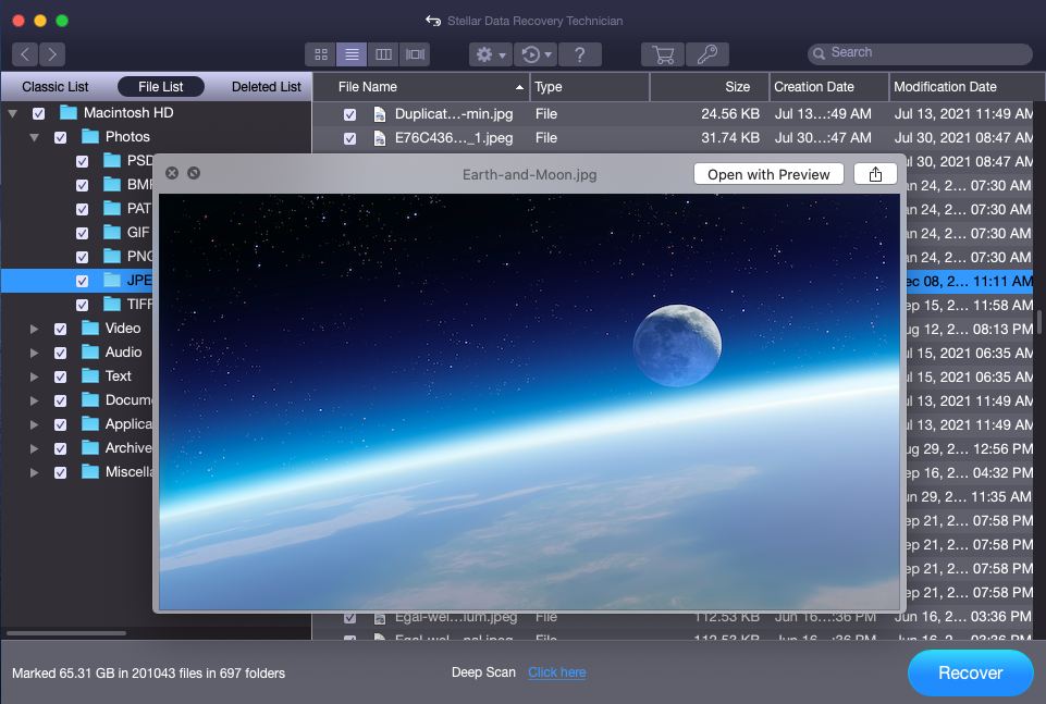 Open with Quick Time Player