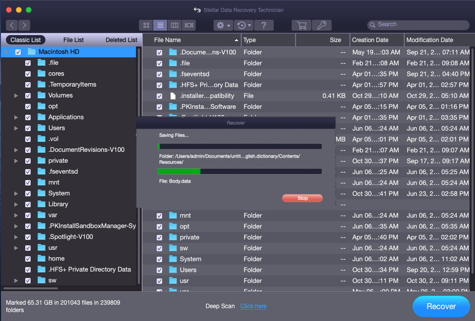 Save the File on destination drive