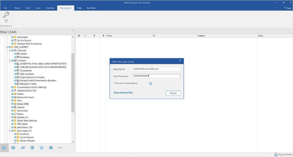 输入office 365邮箱登录凭据