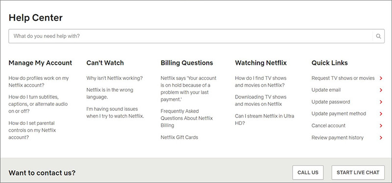 Netflix帮助中心
