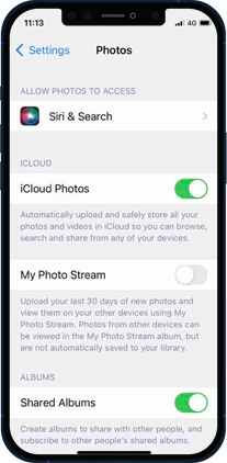 启用Icloud照片