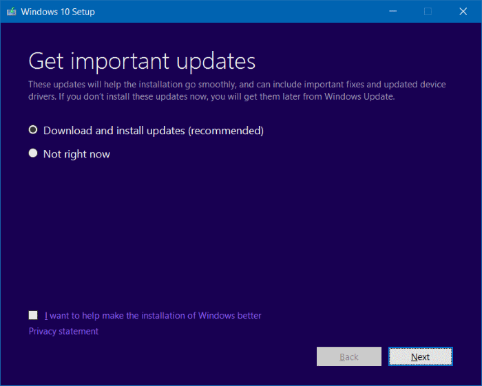 get important updates
