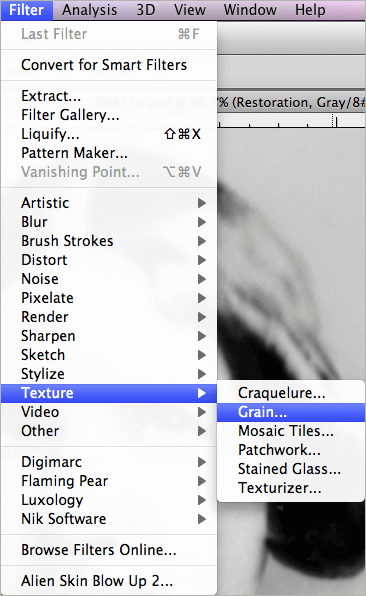 select filter texture