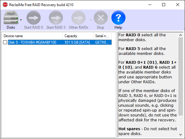 ReclaiMe免费Raid恢复