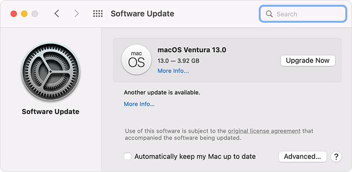 MacOS检查更新