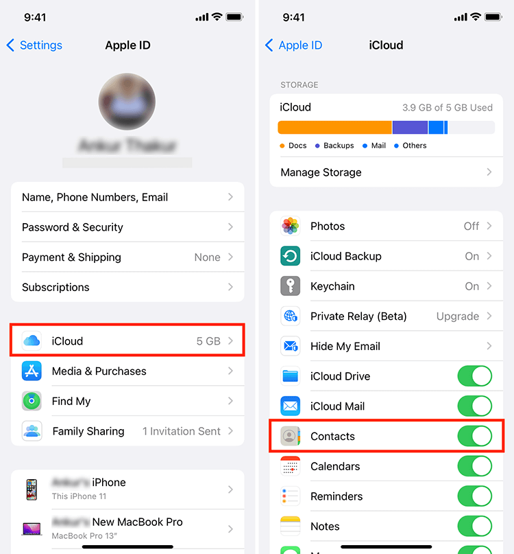 将iPhone联系人同步到iPad