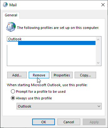 remove the old profile