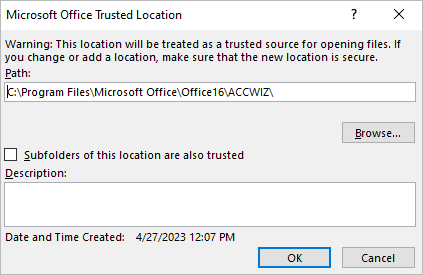 Ms Office可信位置向导