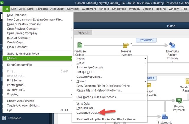 精简数据quickbooks