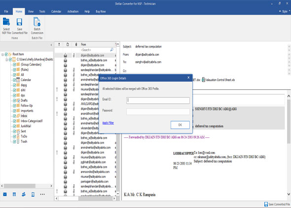 添加Office 365登录id和密码