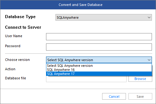 save-database-to-SQLAnywhere-database